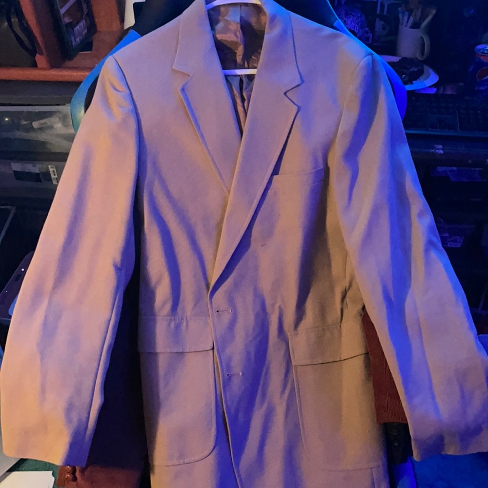 Beige and tan suit